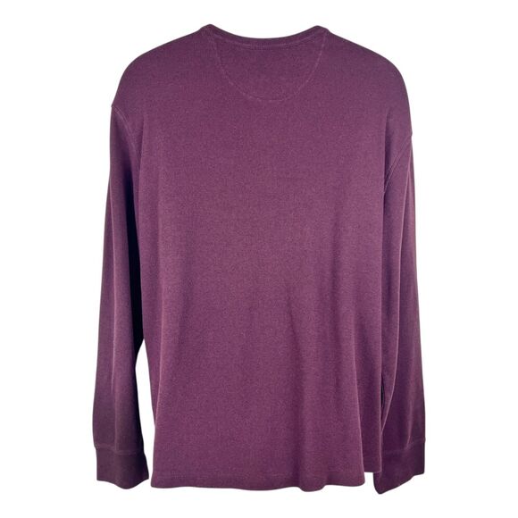 Goodfellow & Co Long Sleeve Shirt Men 2XL Burgundy Henley Knit Pullover - Picture 2 of 12